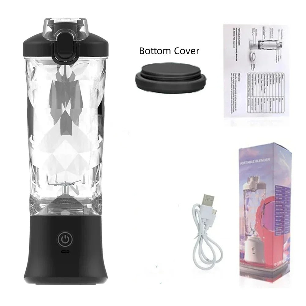 Tragbarer Mixer mit 10-Klingen – 600ml, 4000mAh Akku, Leistungsstark & Kabellos