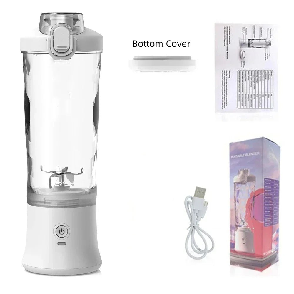 Tragbarer Mixer mit 10-Klingen – 600ml, 4000mAh Akku, Leistungsstark & Kabellos